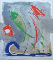 Fische fliegen 60x70
